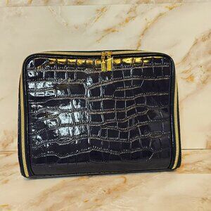 Estee Lauder Black Croc Cosmetic Bag